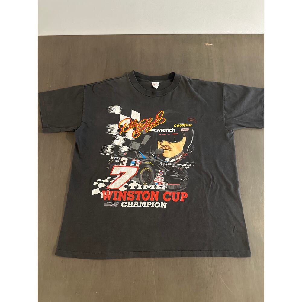Vintage Sports Image 1995 Dale Earnhardt 7 Time Champion Nascar Chase TShirt XL